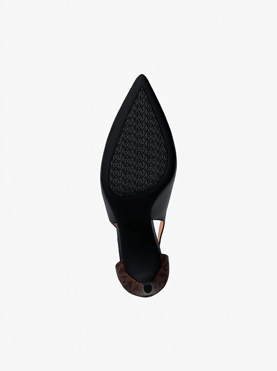 michael kors leather slingback pump