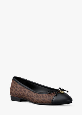 michael kors piper flex signature logo ballet flat