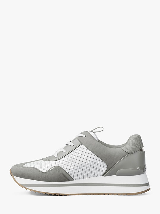michael kors raina mixed media trainer