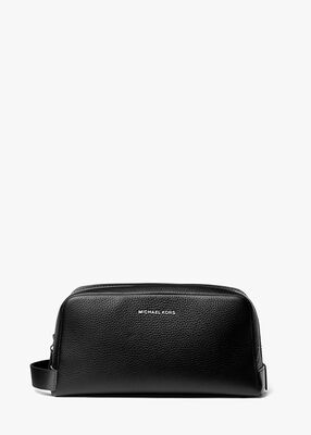 michael kors hudson pebbled leather travel pouch