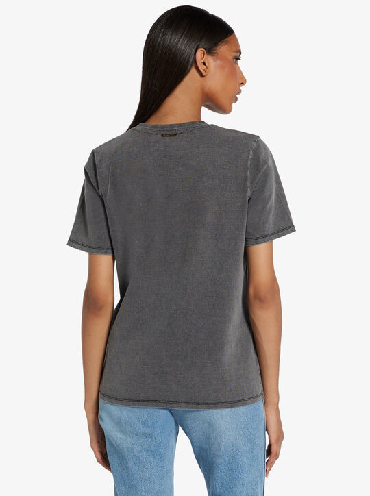 michael kors studded empire monogram garment dyed cotton t shirt