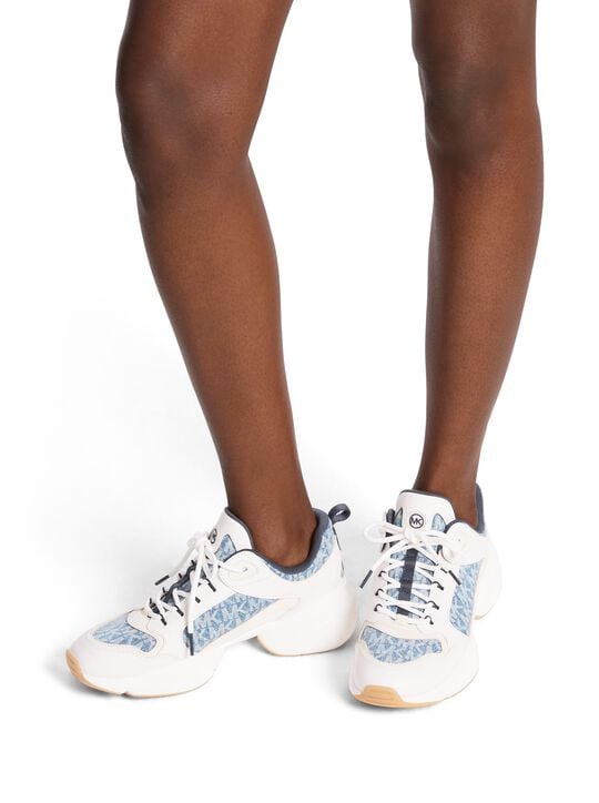 michael kors bowie signature logo trainer