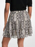 michael kors snake print georgette mini skirt