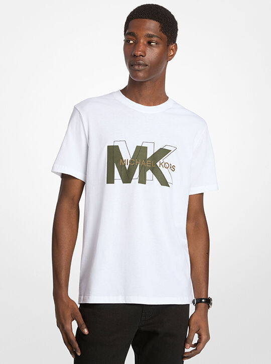 Graphic Logo Cotton T-Shirt michael kors graphic logo cotton t shirt