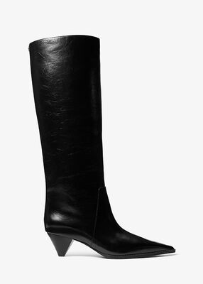 michael kors jayla crinkled leather boot