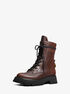 michael kors caleb burnished leather combat boot