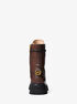 michael kors caleb burnished leather combat boot