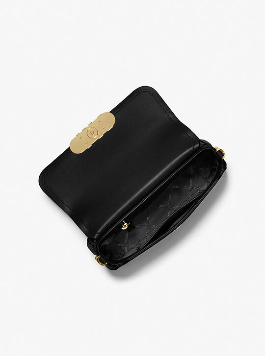 Parker Medium Leather Shoulder Bag, BLACK | Michael Kors KSA