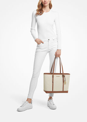 michael kors حقيبة حمل جيت سيت كبيرة بشعار الماركة