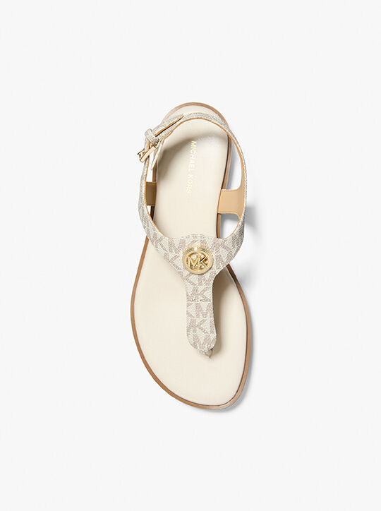 michael kors val signature logo thong sandal