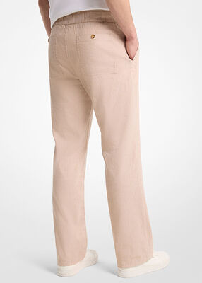 michael kors linen and cotton blend pants