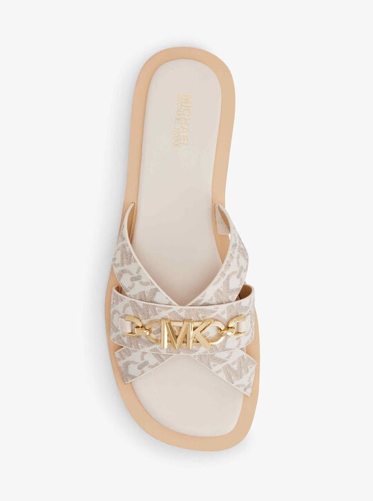 Tiffanie Empire Signature Logo Slide Sandal, VANILLA/LUGG