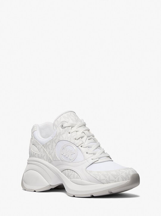 Zuma Mixed-Media Trainer, BRIGHT WHT | Michael Kors KSA