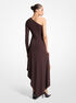 Stretch Matte Jersey One-Shoulder Handkerchief Dress michael kors stretch matte jersey one shoulder handkerchief dress