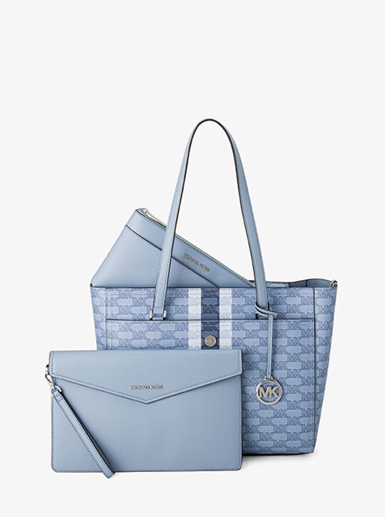 Maisie Large Logo Stripe 3-in-1 Tote Bag | Michael Kors Official 