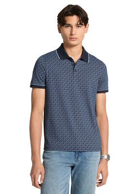 michael kors signature logo cotton jersey polo shirt