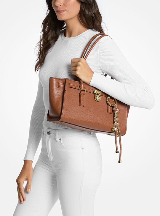 Hamilton Moderne Small Leather Satchel, LUGGAGE | Michael Kors KSA
