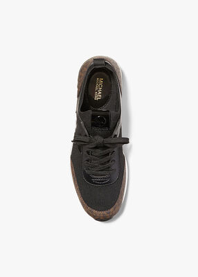 michael kors jenkins mixed media trainer