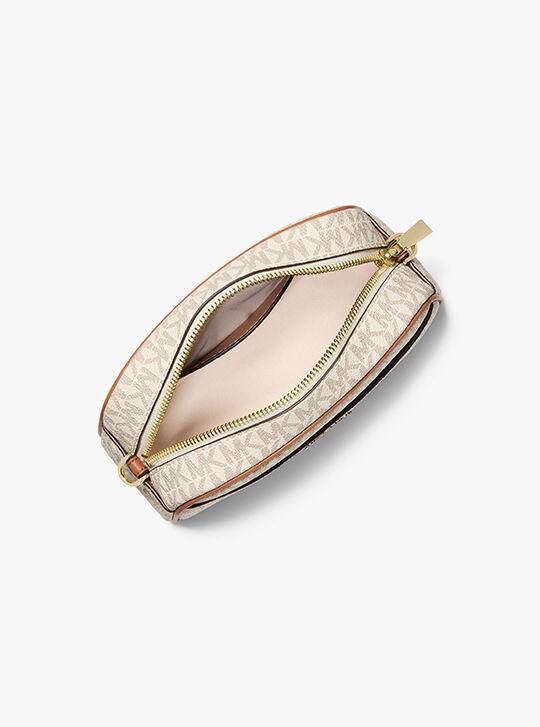 Jet Set Small Signature Logo Camera Crossbody Bag, VANILLA/ACRN