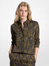 michael kors paisley print satin pajama shirt