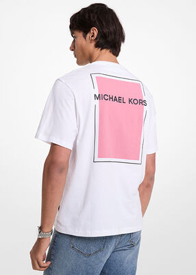 michael kors graphic logo cotton t shirt