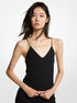michael kors chain trim stretch viscose blend tank top