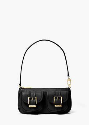 michael kors zoe small pebbled leather pochette