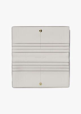 michael kors carson large pebbled leather wallet